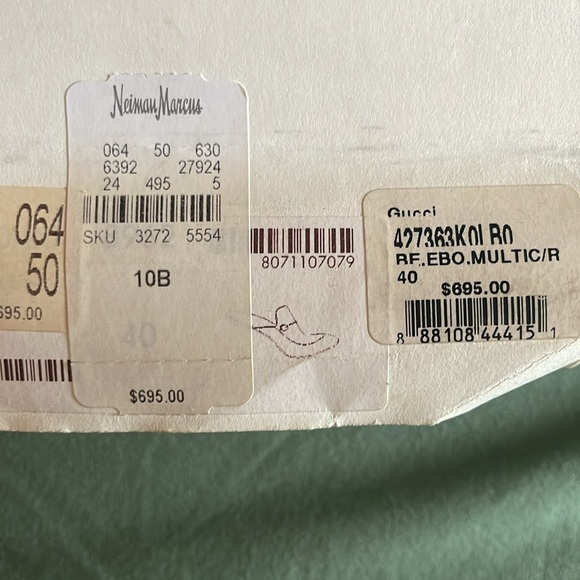 Gucci Leather Mules with patterns of leaves - Picture 5 of 5